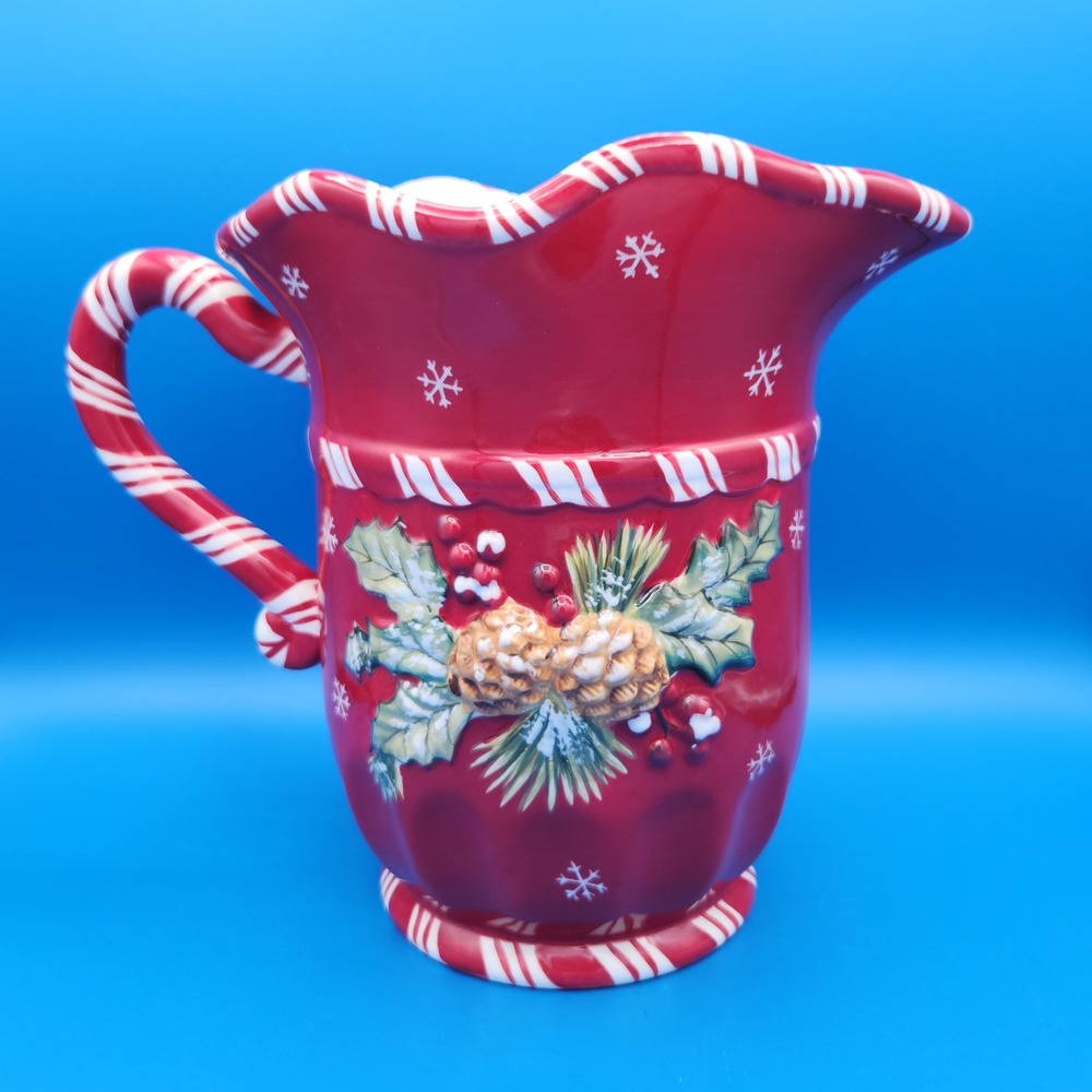 Vintage Christmas‎ Holiday Tracy Porter "Jolly Ol' Snowy" Large Pitcher